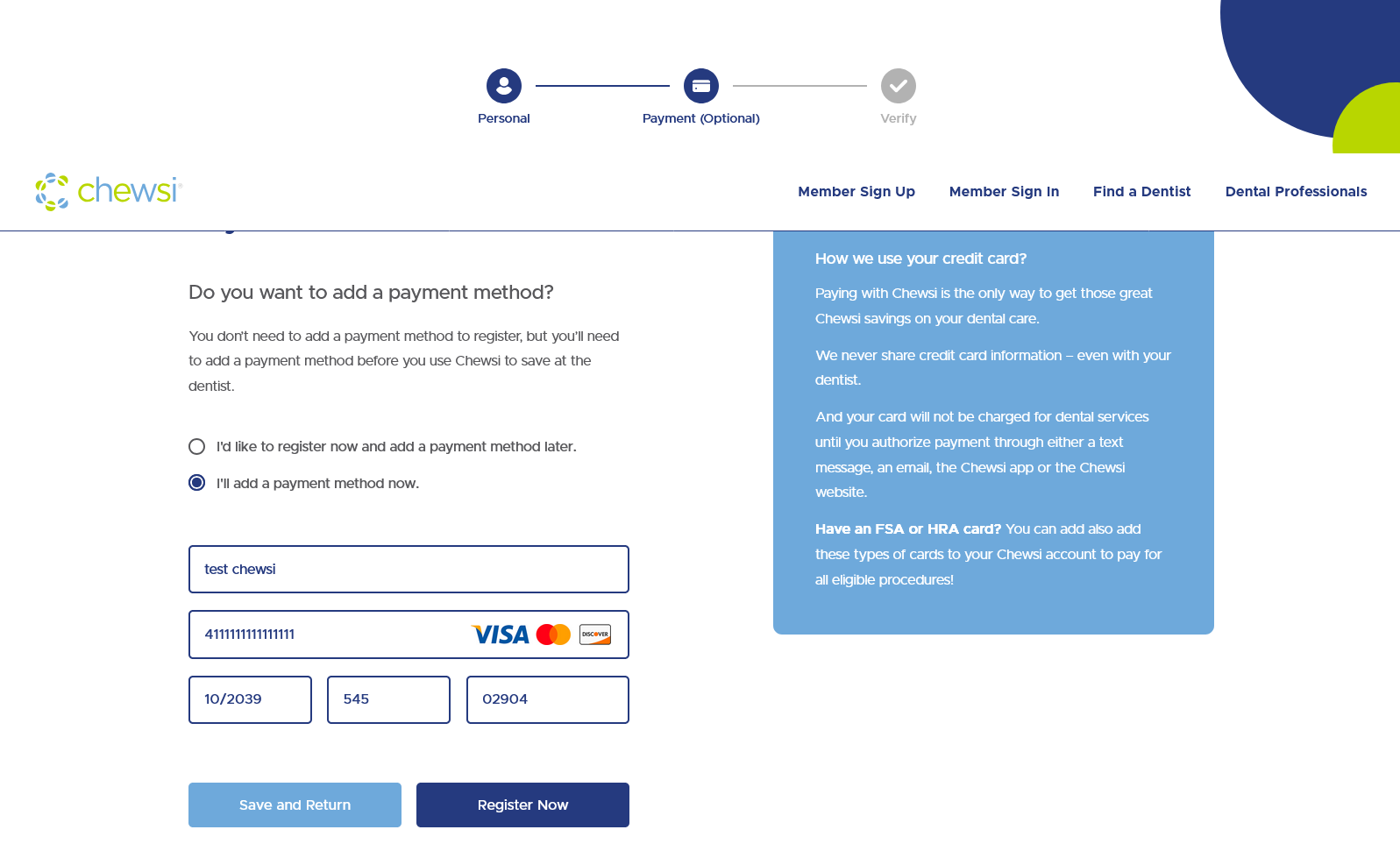Payment Information